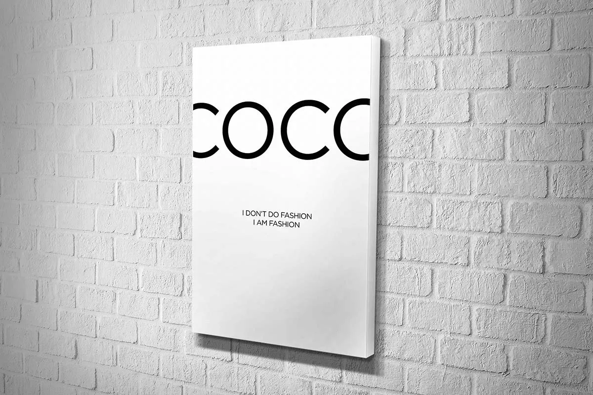 Coco I Am Fashion | Fashion Canvas Wall Art Print