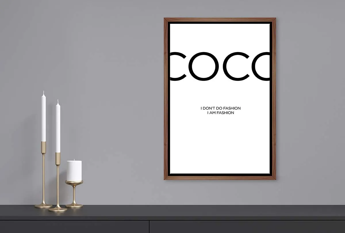 Coco I Am Fashion | Fashion Canvas Wall Art Print