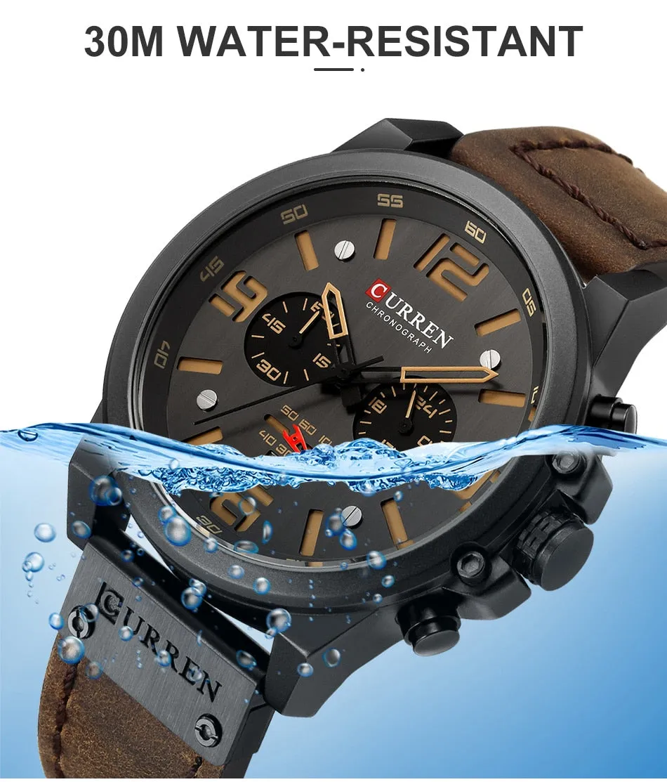 CURREN Top Brand Waterproof Sport Wrist Watch