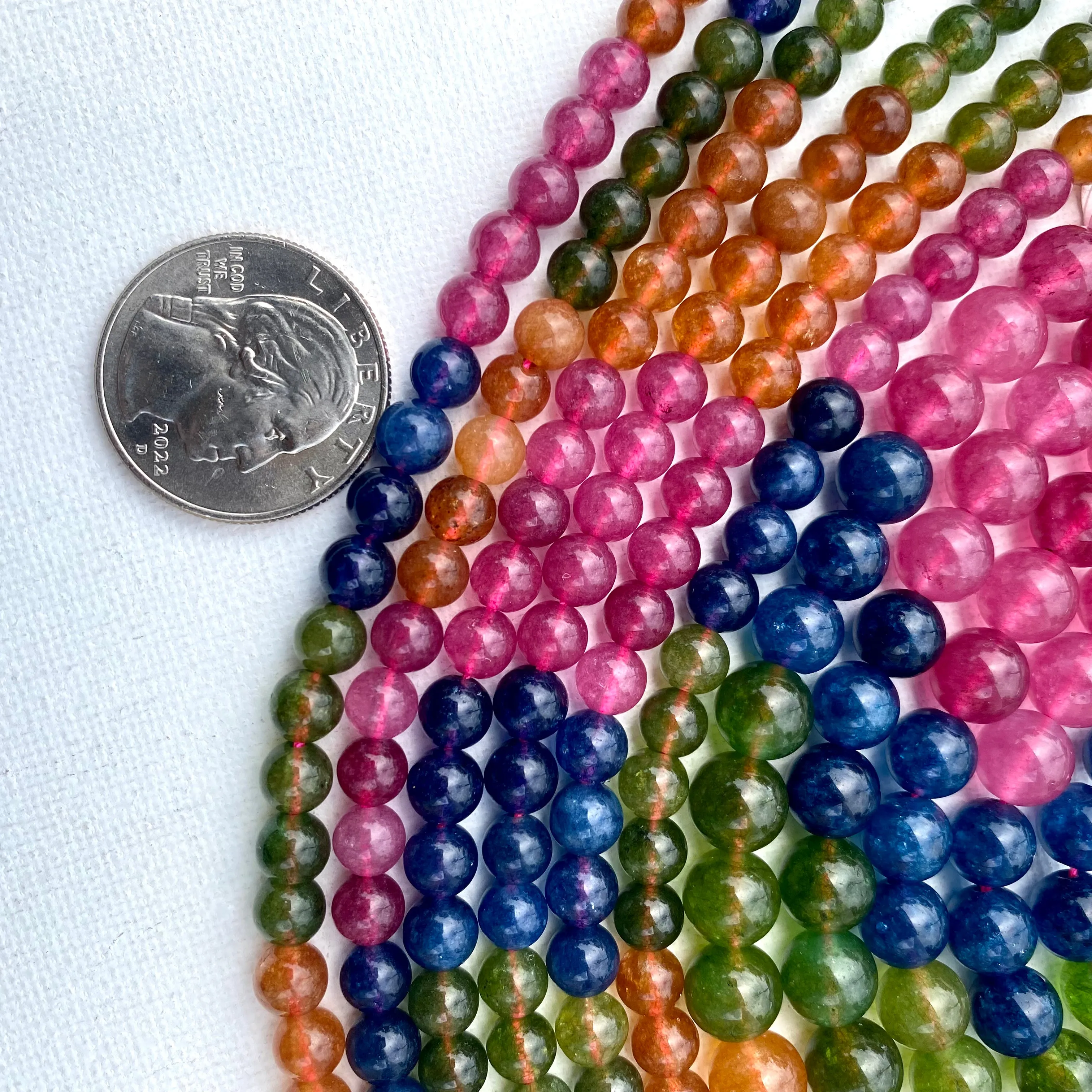 Dyed Quartz Strand 4mm