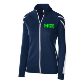 Elite - MGE Varsity Holloway Ladies Flux Jacket (229768) - Navy Heather/White/White