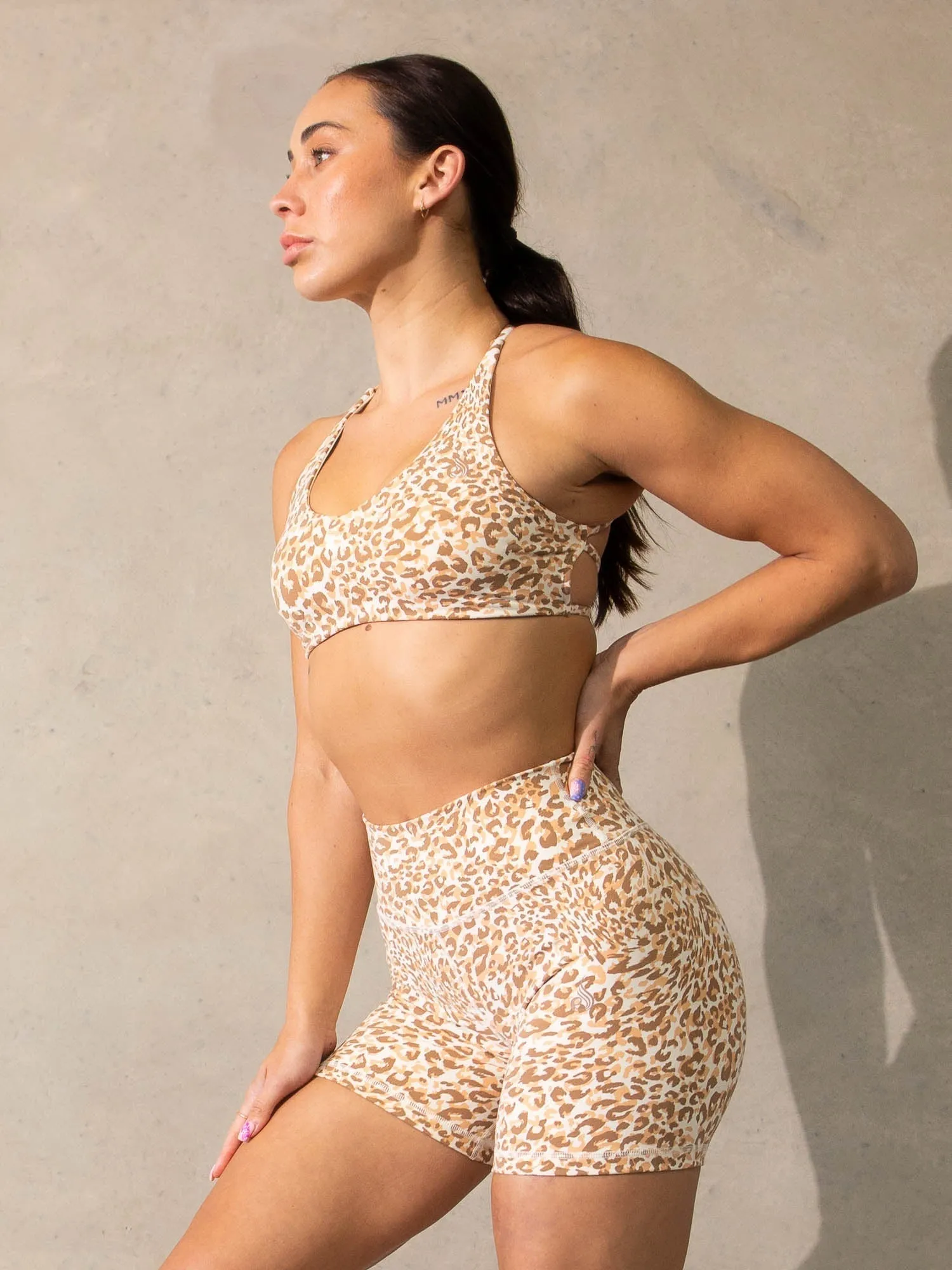 Empower Sports Crop - Vanilla Leopard