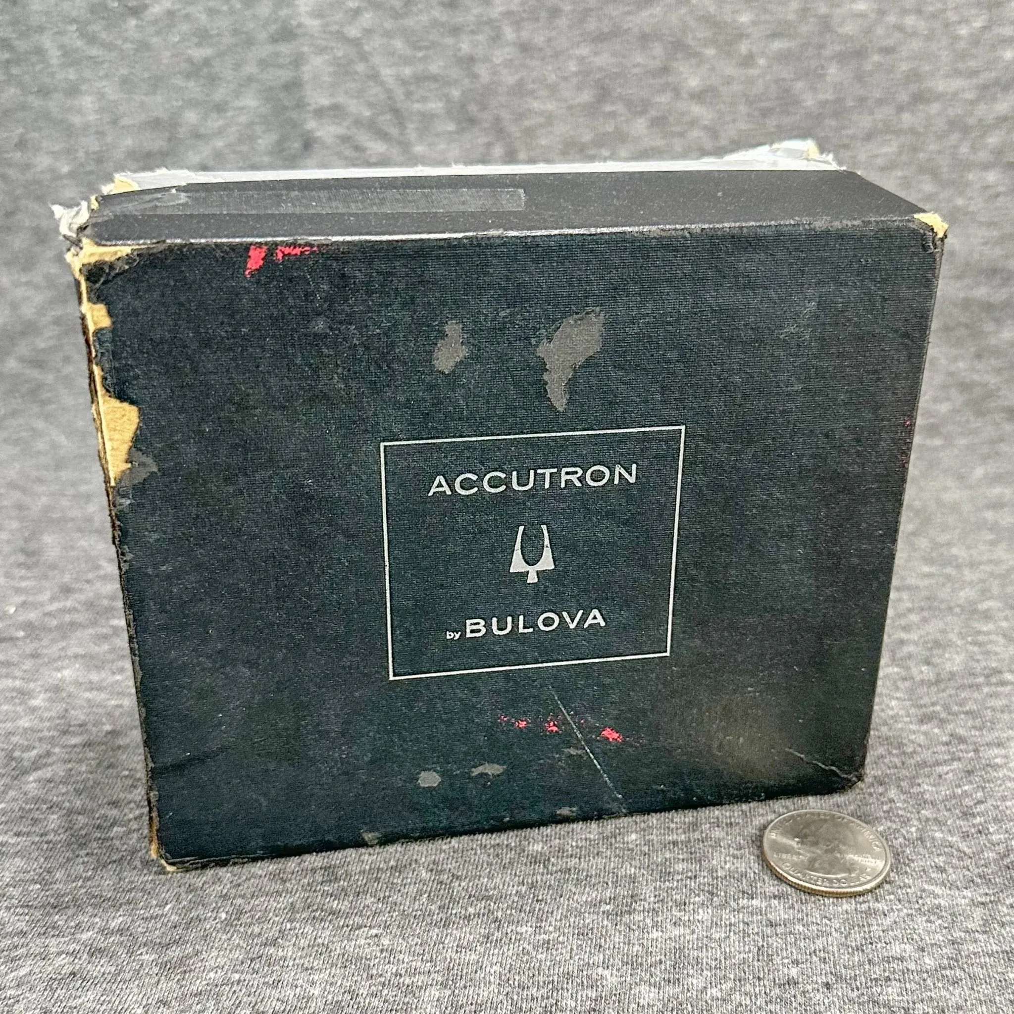 Estate Vintage Bulova Accutron Outer & Inner Box w. Booklet EMPTY