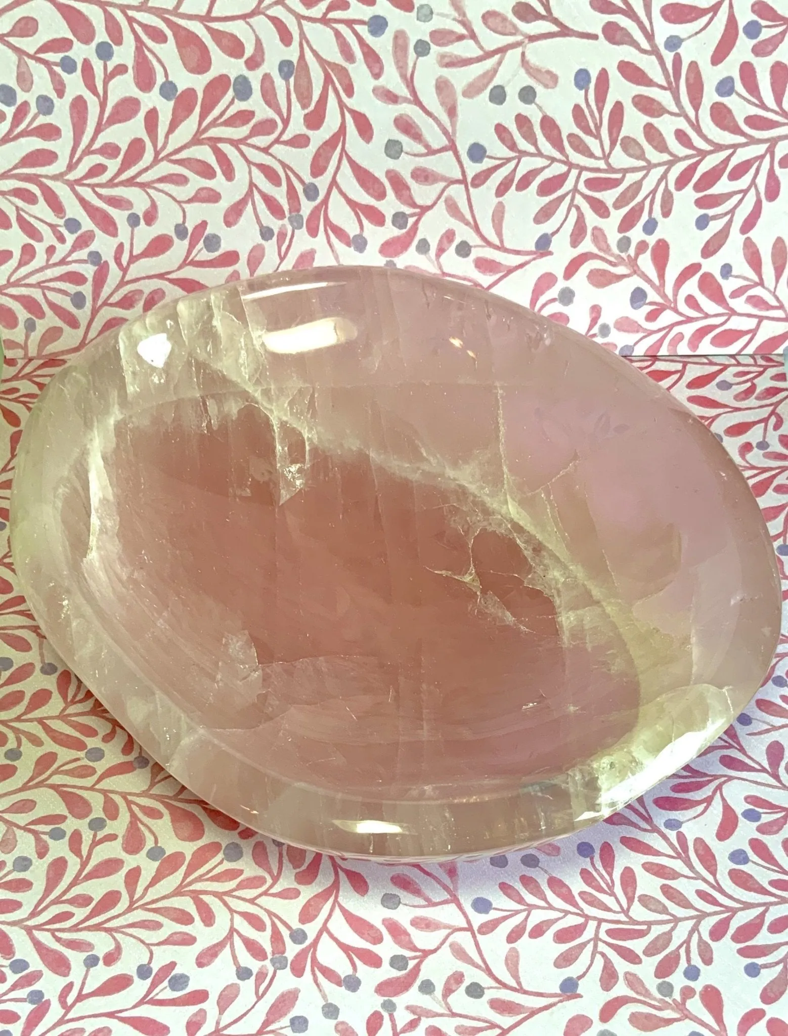 Flamingo Pink Rose Quartz Bowl