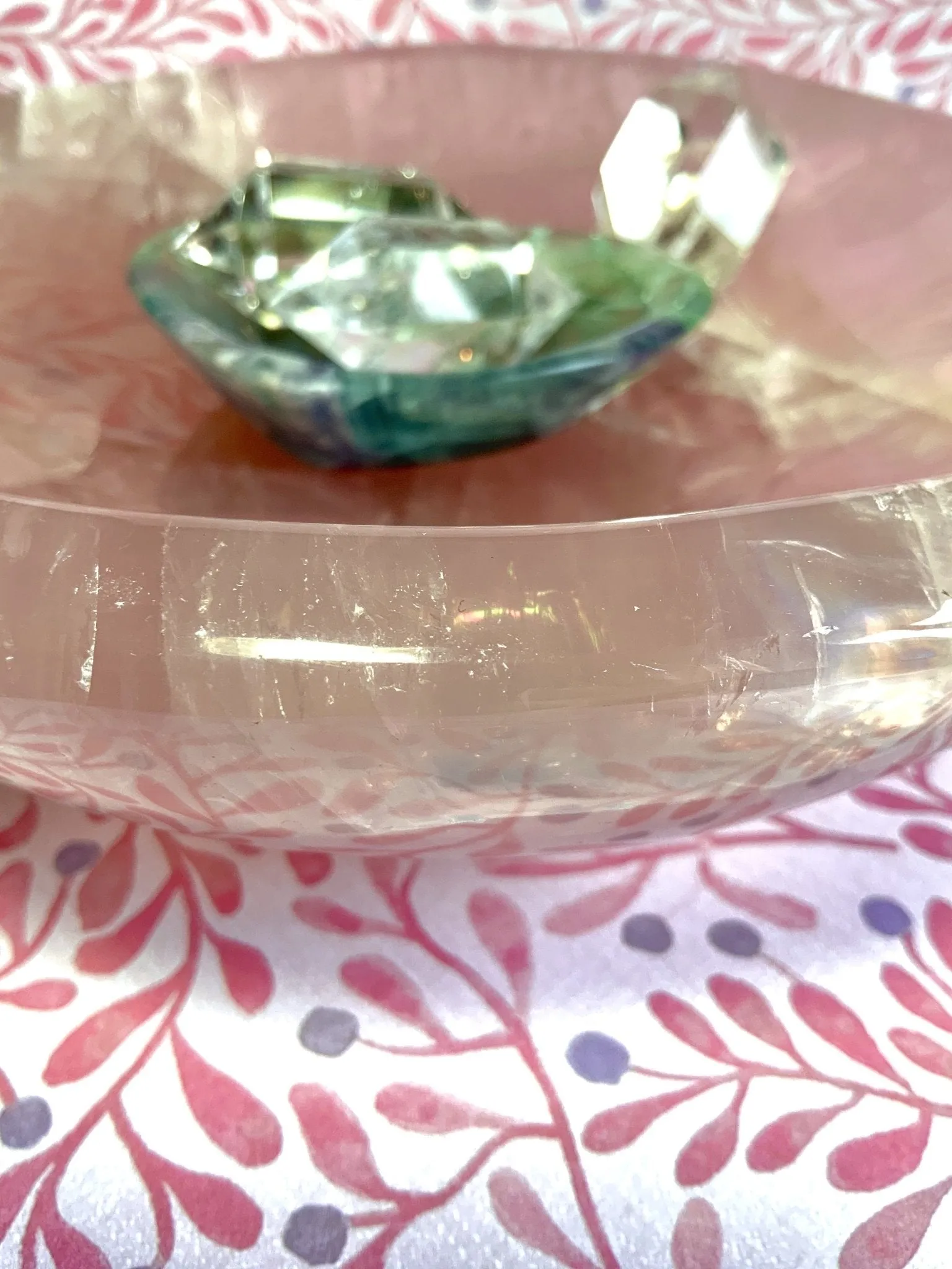 Flamingo Pink Rose Quartz Bowl