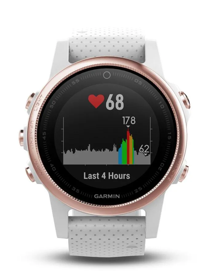 Garmin Fenix 5S Sapphire Multisport Smartwatch - Rose Gold Tone - Wi-Fi-Enabled