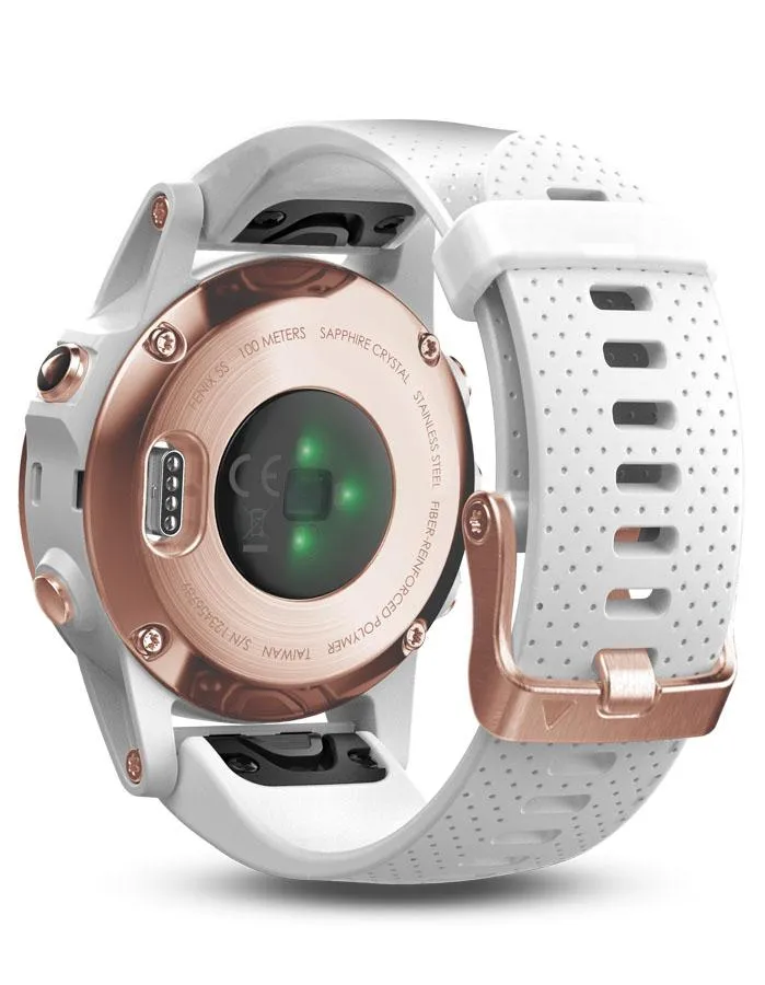 Garmin Fenix 5S Sapphire Multisport Smartwatch - Rose Gold Tone - Wi-Fi-Enabled