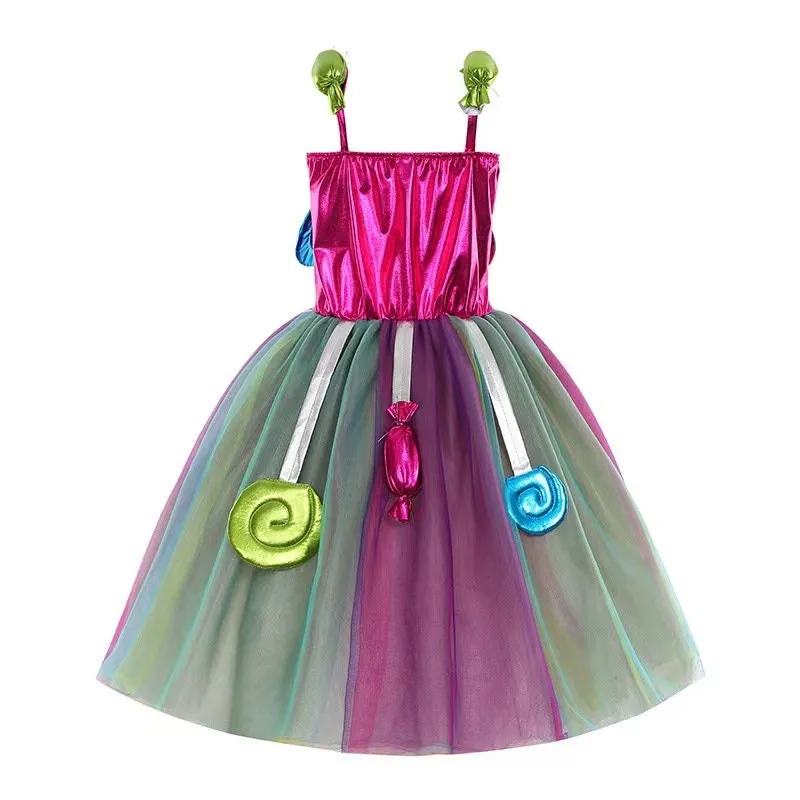 Girls Candy Tutu Dress with Headband