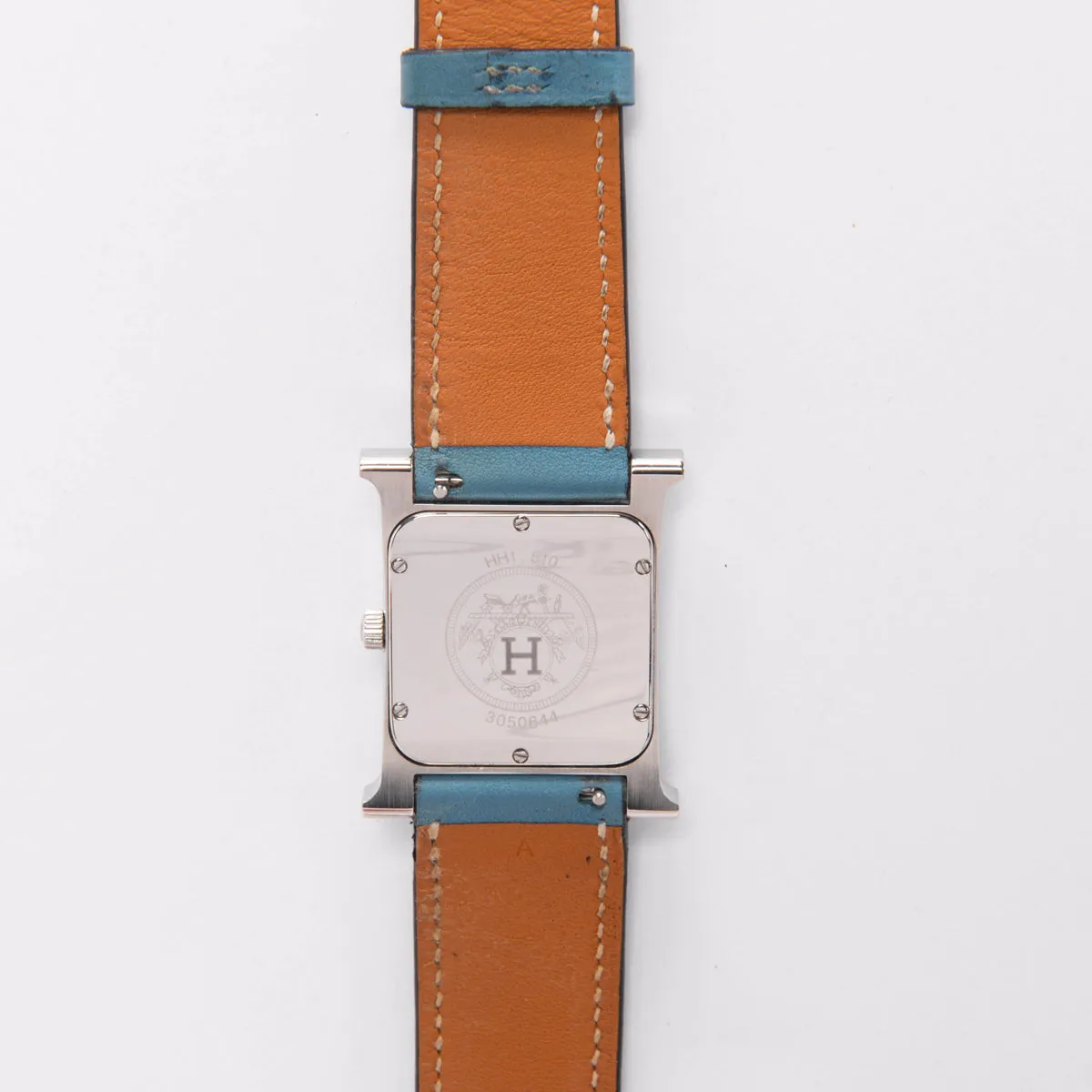 Hermes Blue Jean Swift Heure H Medium Model Watch