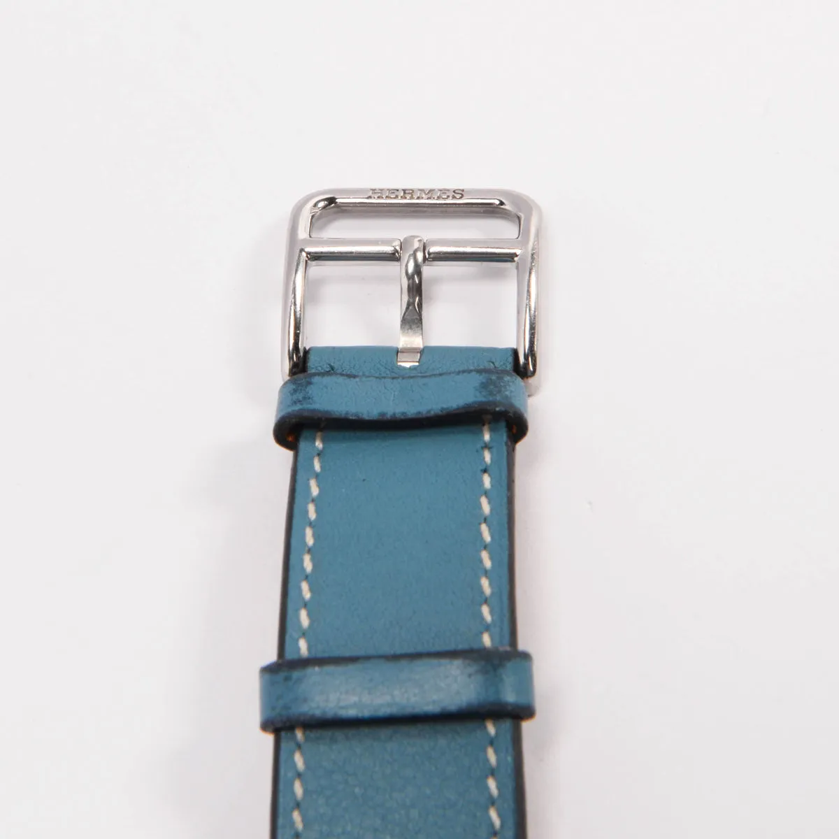 Hermes Blue Jean Swift Heure H Medium Model Watch