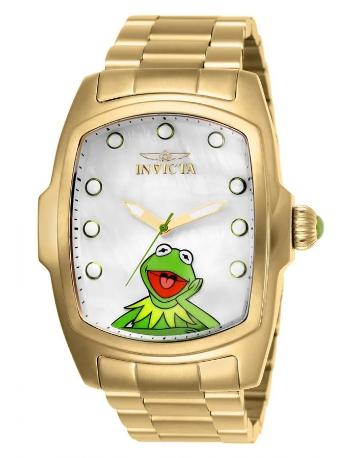 Invicta Disney Limited Edition Mens Watch - Kermit - Gold-Tone - Mother of Pearl