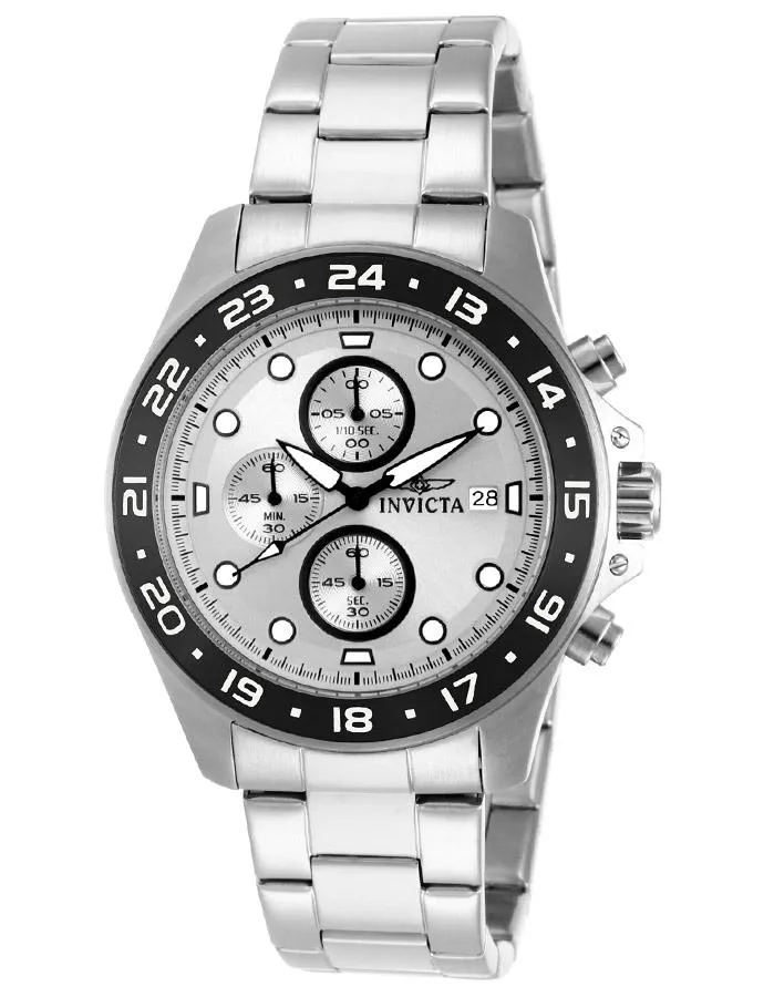 INVICTA Pro Diver Mens Chronograph - Silver Dial - Stainless Steel - Date - 100m