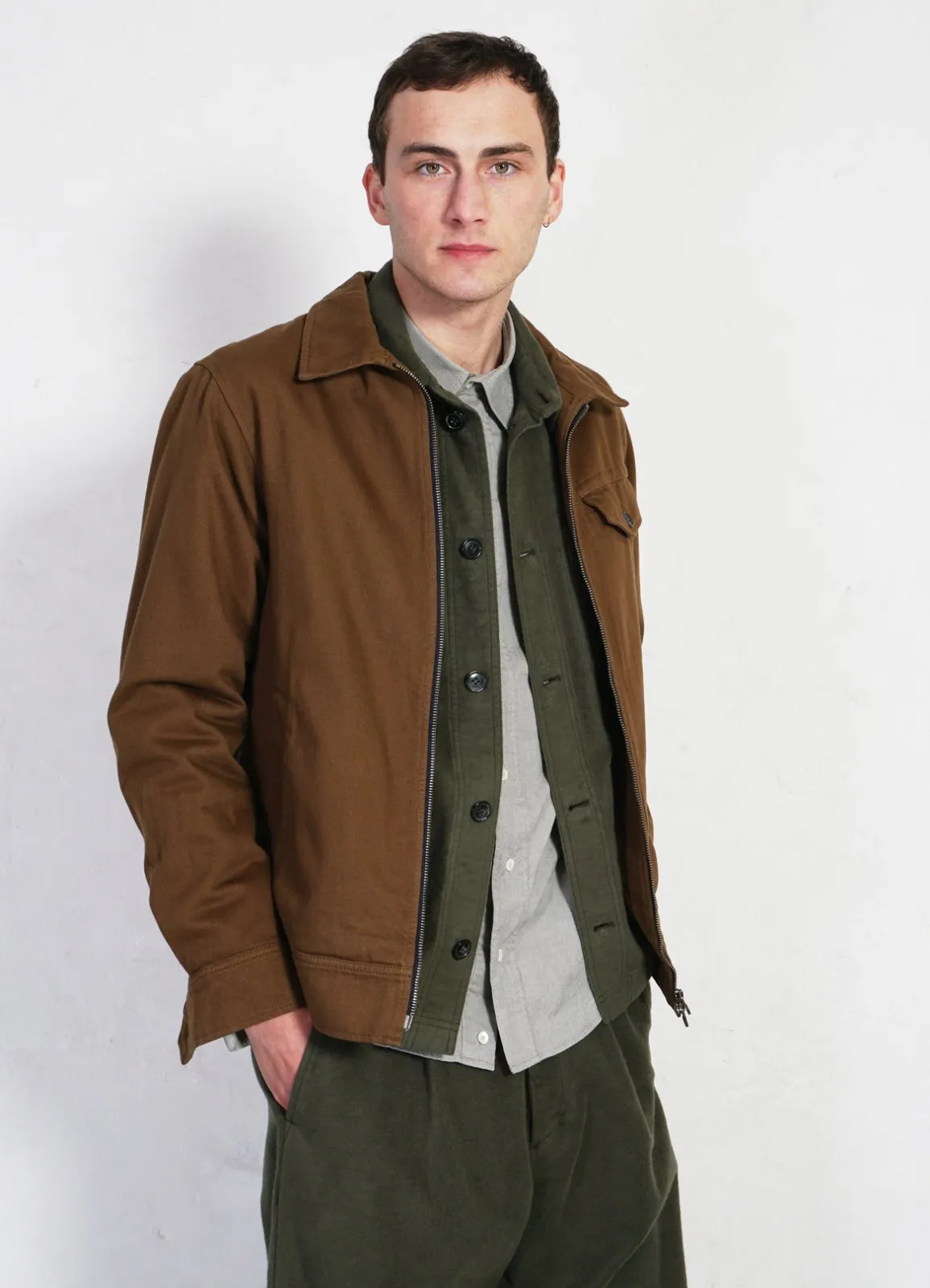 JARLE | Casual Zipper Jacket | Nut