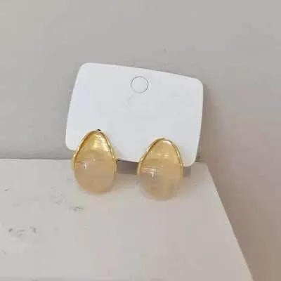 Korean Style Candy Colors Simple Small C-Shaped Stud Earrings