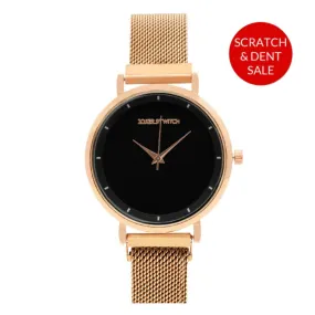 Lexi Black Dial Rose Gold Magnetic Watch SAMPLE