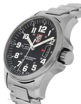 Luminox Field Time Date Watch - Black Dial - Stainless Steel Bracelet