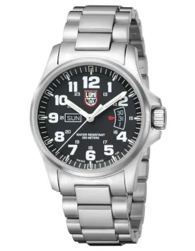 Luminox Field Time Date Watch - Black Dial - Stainless Steel Bracelet