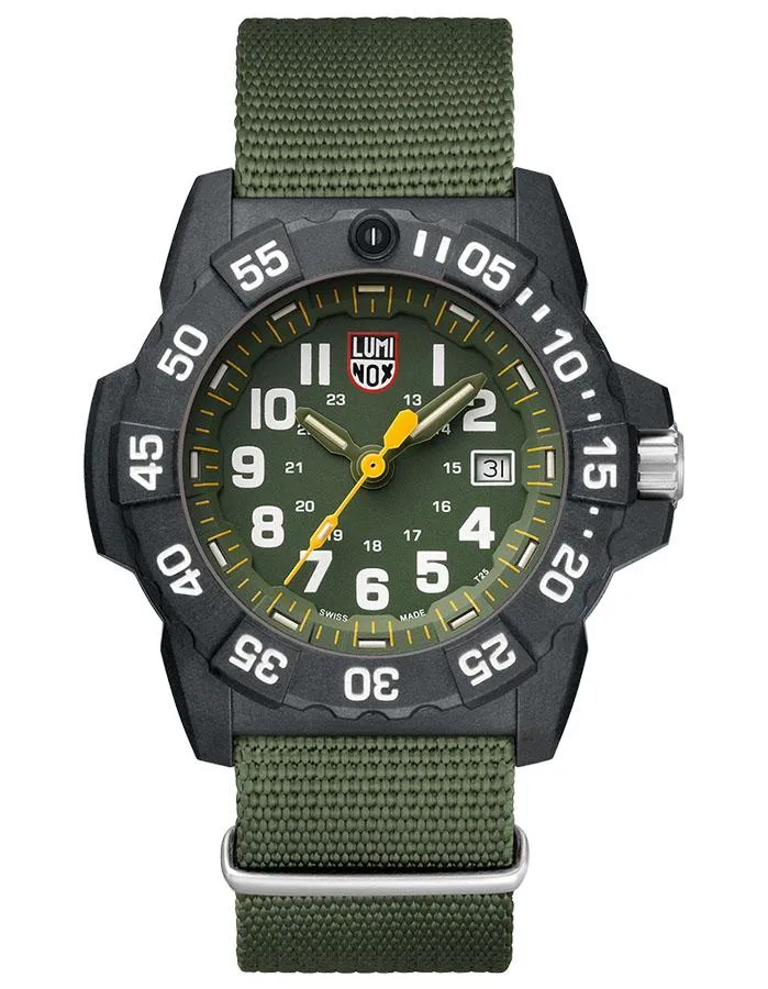 Luminox Navy Seal Mens - Green Dial - Green Webbing Strap - Date - 200M