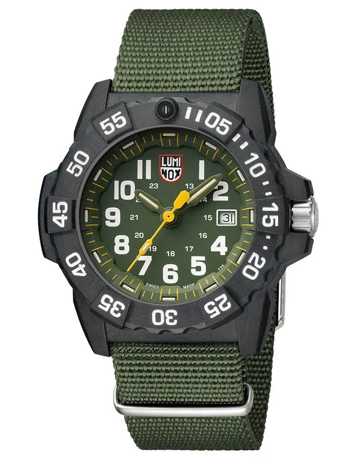 Luminox Navy Seal Mens - Green Dial - Green Webbing Strap - Date - 200M