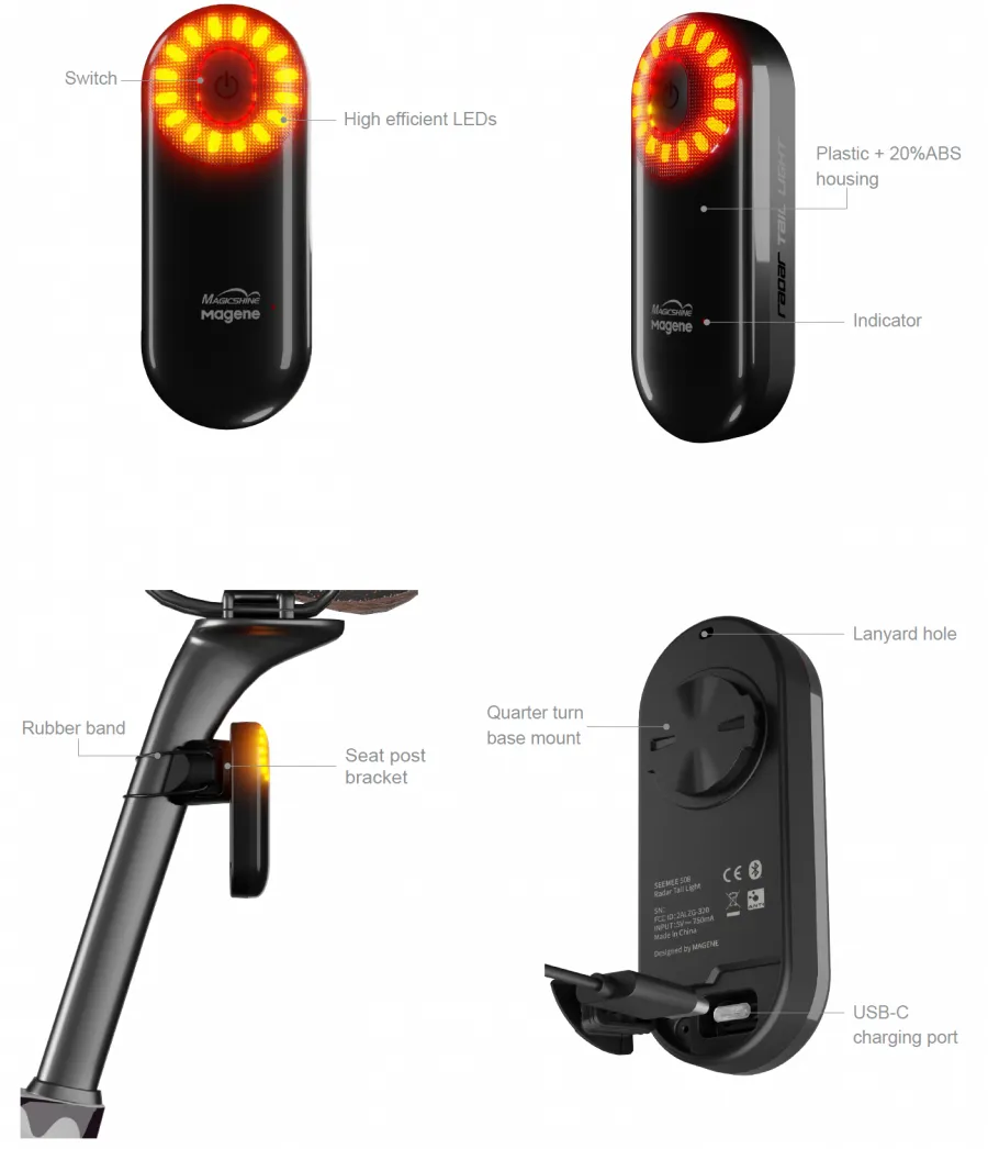 Magicshine Radar Rear Light SEEMEE 508 - 20 Lumens