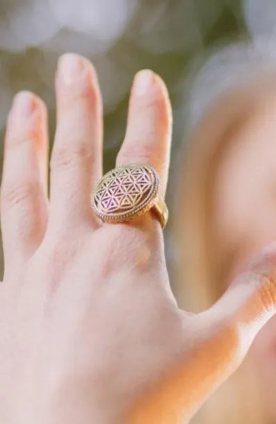 Mandala Flower of Life Ring - Wholesale