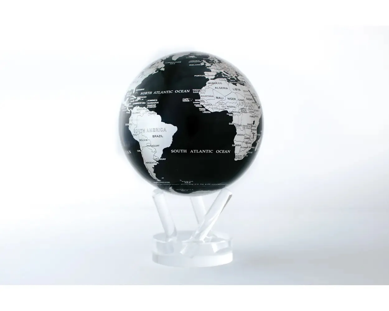 MOVA Solar-Power and Magnetic Driven Globes - Black & Silver, 4.5 D