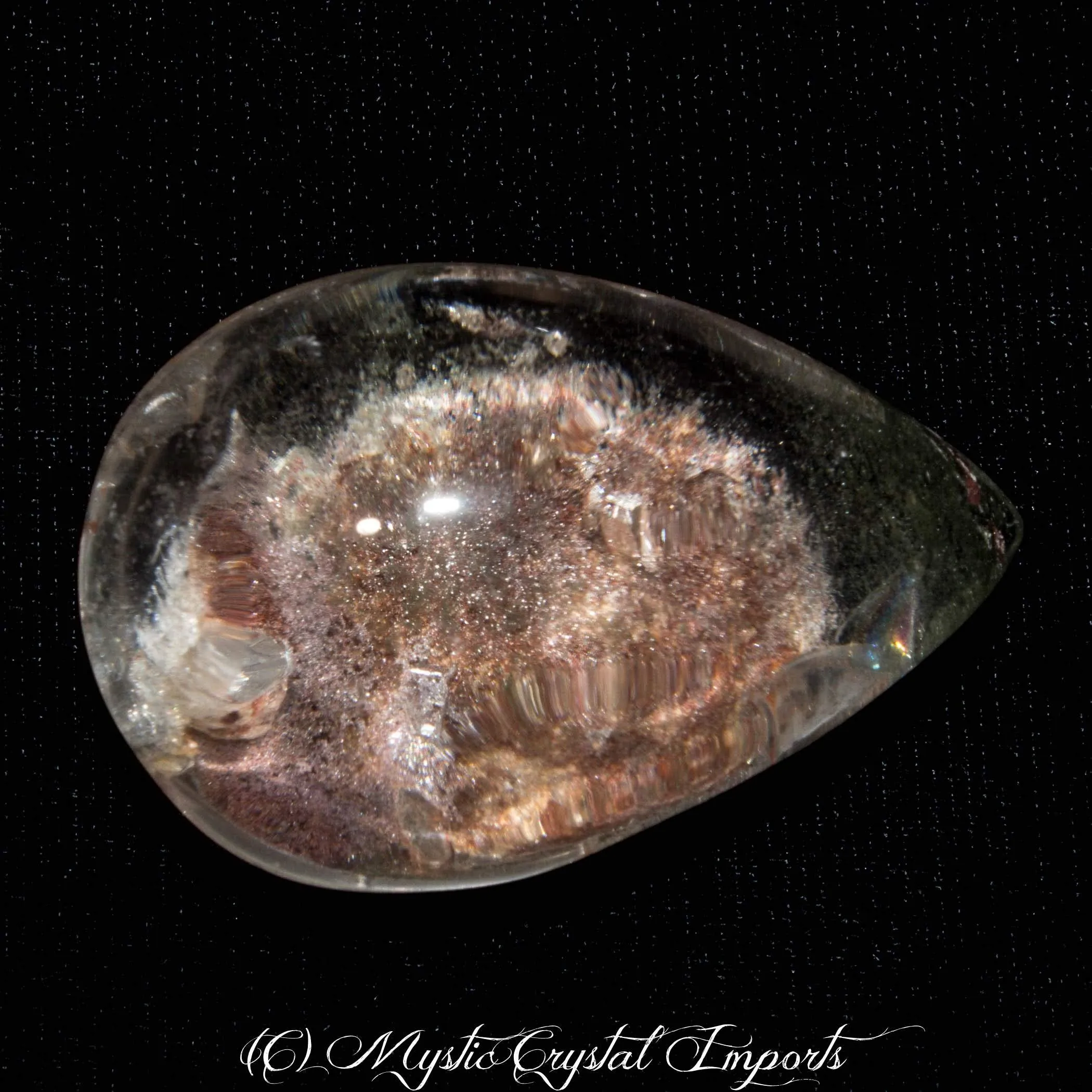 Multicolor Phantom Quartz, Garden Quartz, Scenic Lodolite Shaman's Stone Crystal-156Carats