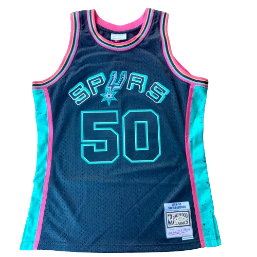 NBA San Antonio Spurs David Robinson Blackout Pop Swingman Jersey