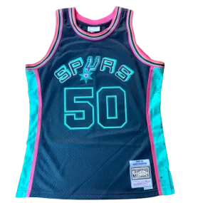 NBA San Antonio Spurs David Robinson Blackout Pop Swingman Jersey