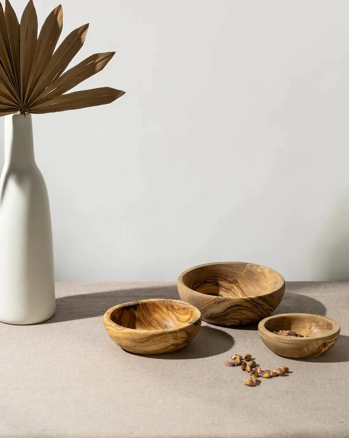 Olive Wood Nesting Bowls - Set of 3