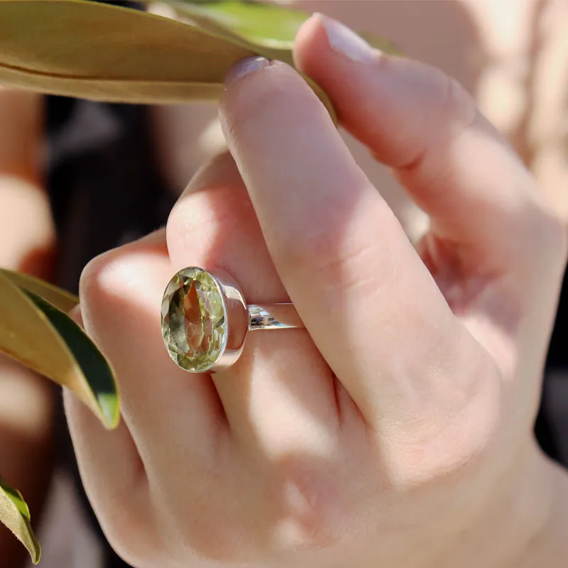 Osirios Lemon Quartz Oval Ring