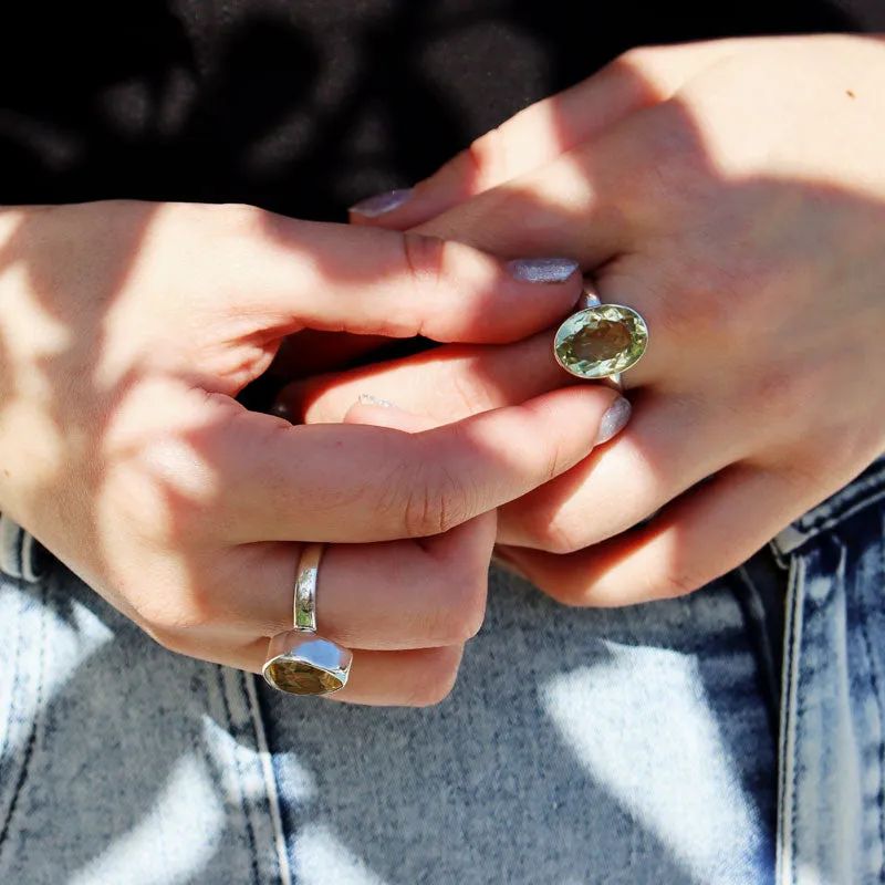 Osirios Lemon Quartz Oval Ring