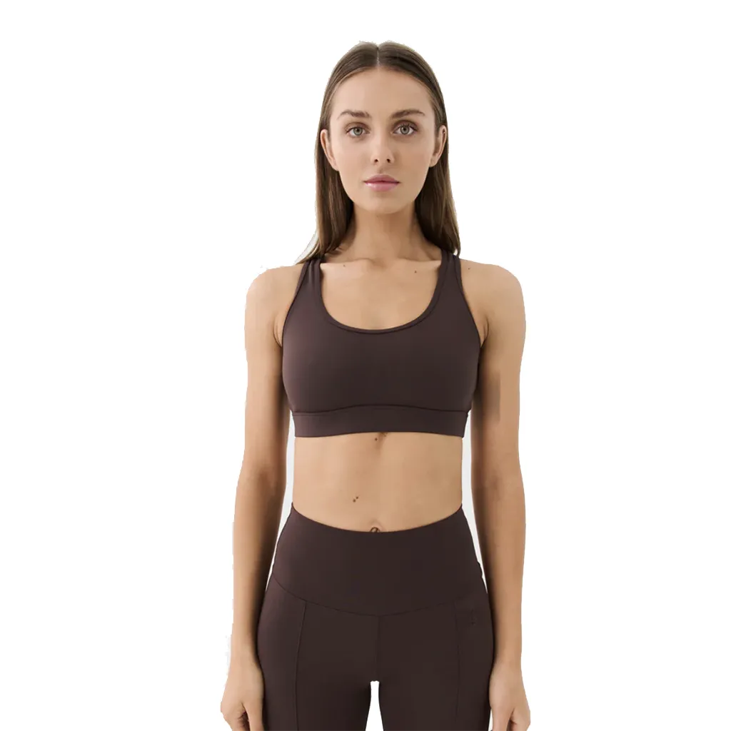 PE Nation Rudimental Sports Bra Coffee Bean Small