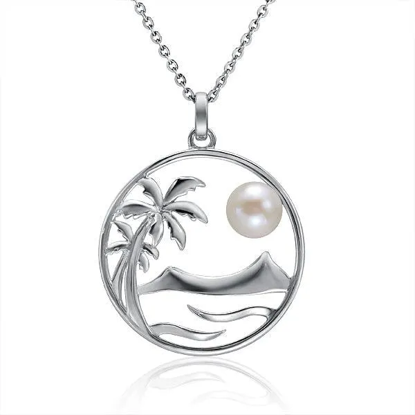 Pearl Diamond Head Pendant (Large)