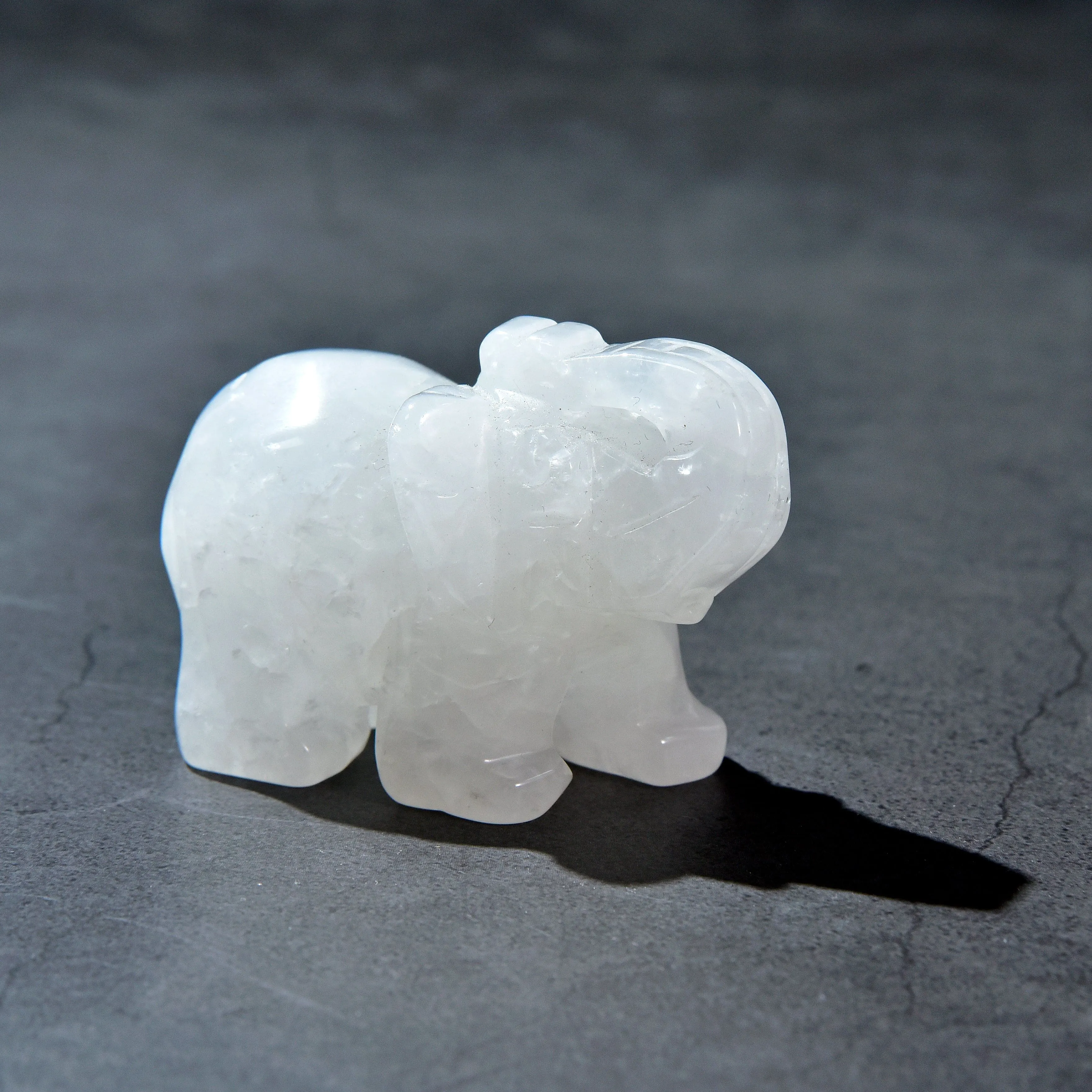 Quartz Elephant Carving