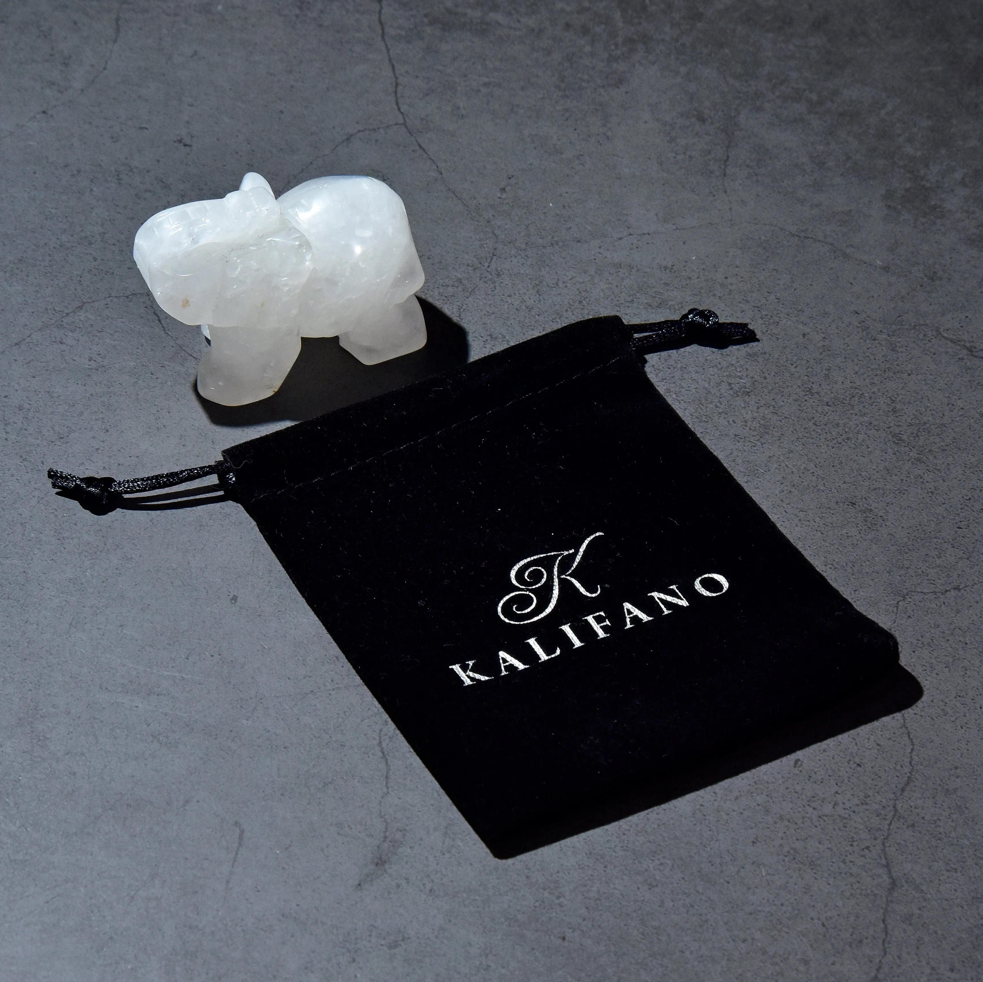 Quartz Elephant Carving