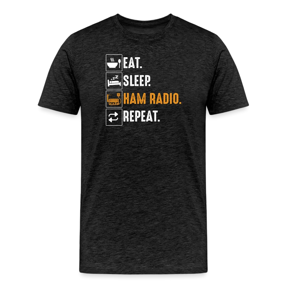 Radiowave Rituals: 'Eat. Sleep. Ham Radio. Repeat' - Men's Premium T-Shirt