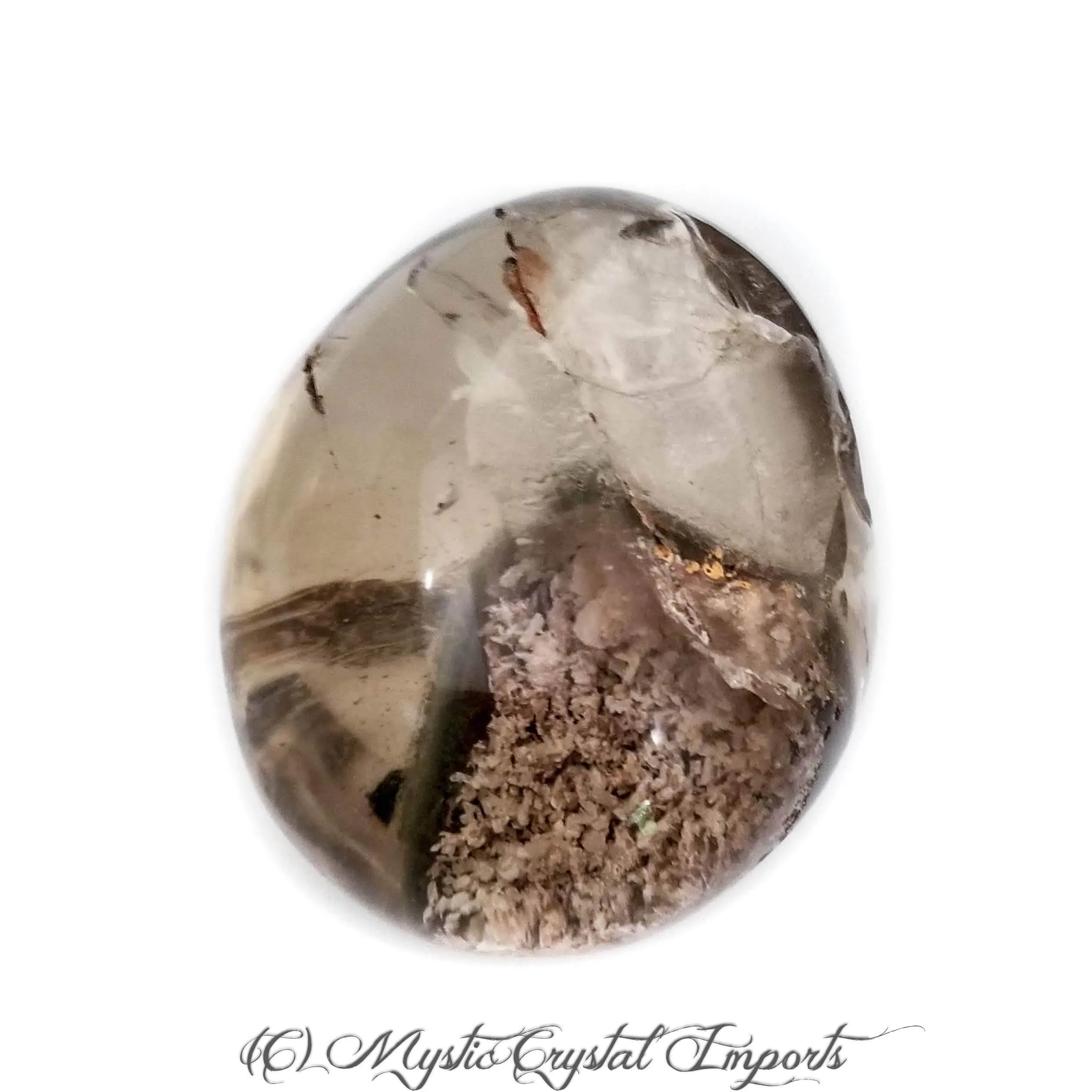 Rare Lodolite Phantom Scenic Quartz Crystal Lense, Shaman's Stone Crystal