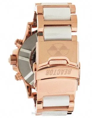 Reactor Ladies Oxide Chronograph - Rose Gold-Tone w/ White Ceramic - Bracelet