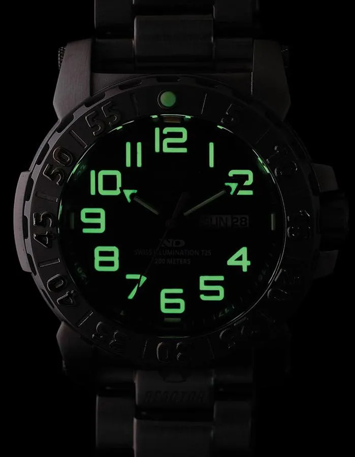 Reactor Mens Trident 2 - Black Metal - Real Tree Camo Dial - Never Dark - 200M