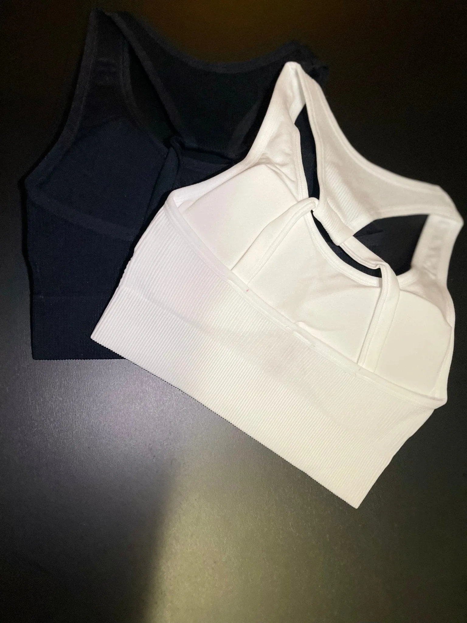 Ribbed Triangle Back Sports Bra