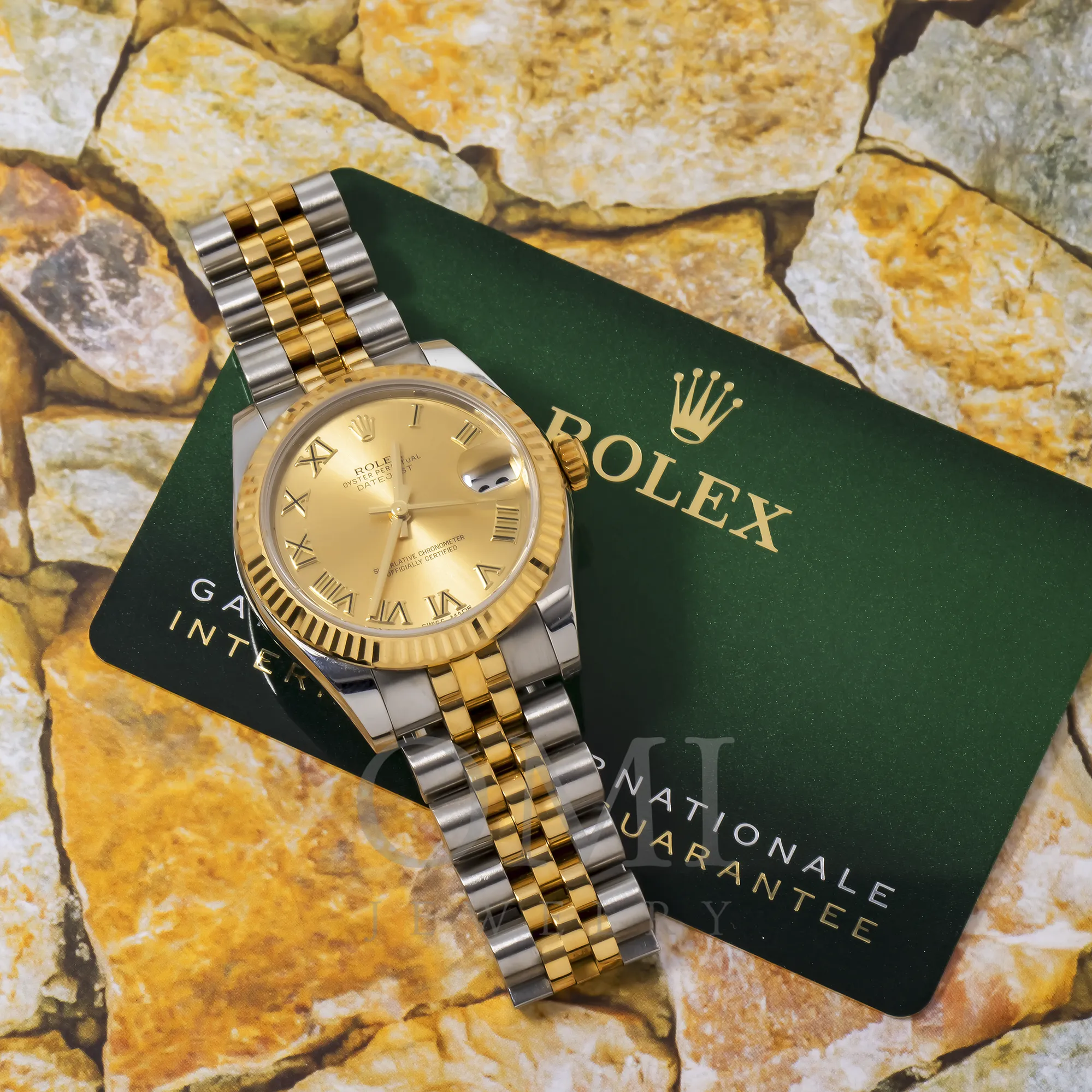 ROLEX DATEJUST 178273 31MM SILVER ROMAN NUMERAL DIAL WITH TWO TONE BRACELET