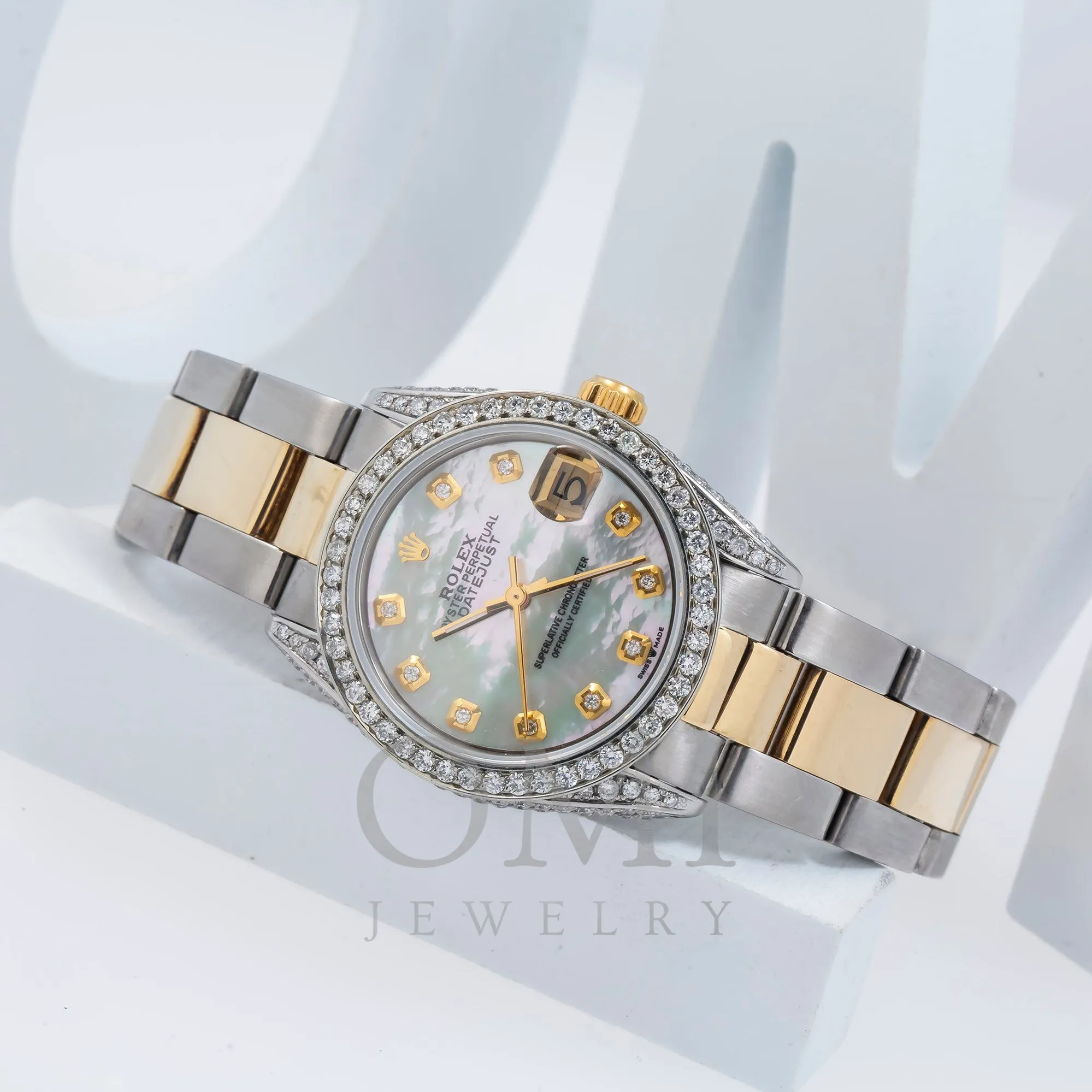 Rolex Datejust 6824 31MM Mother Of Pearl Diamond Dial With Two-Tone Bracelet