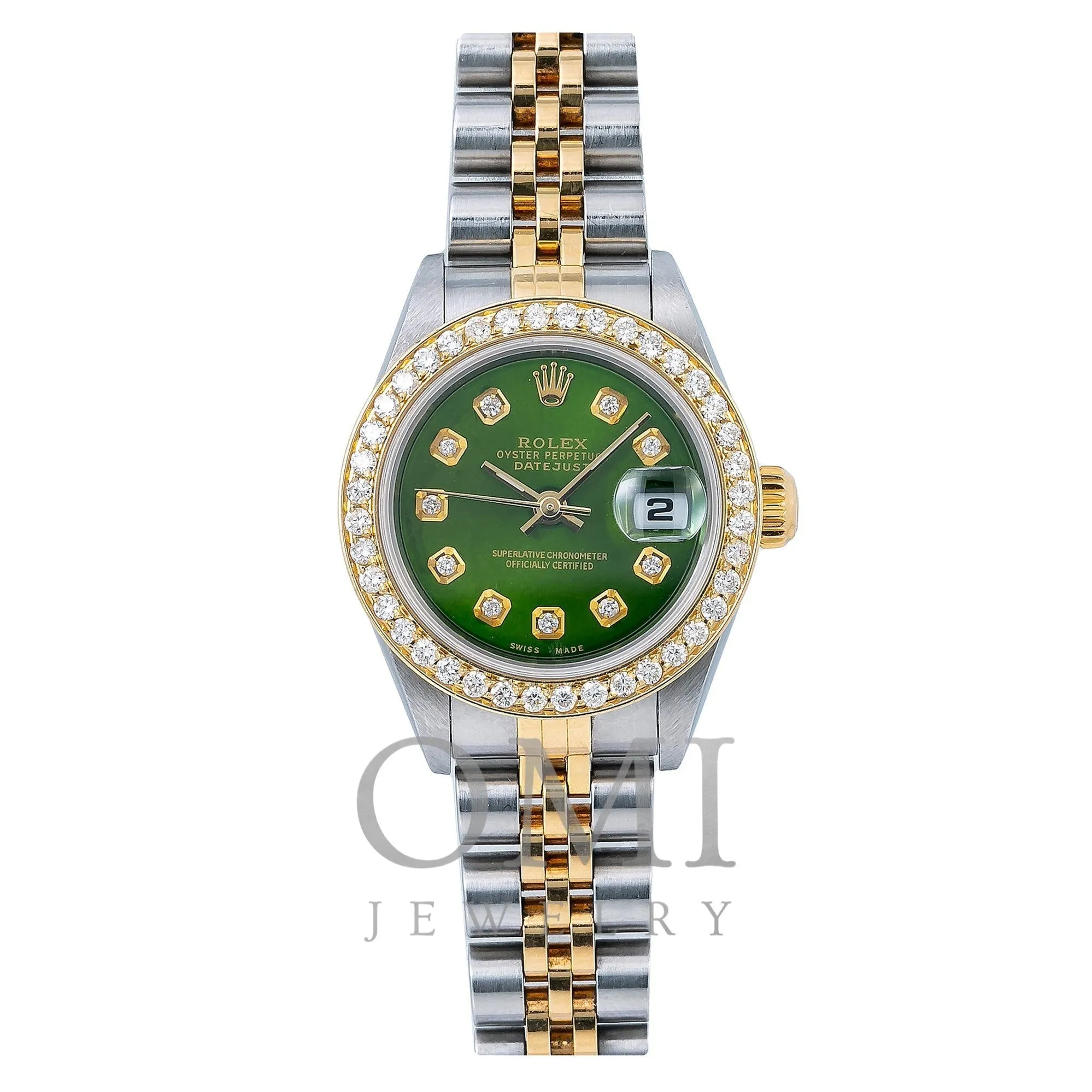 Rolex Datejust 6917 26MM Green Diamond Dial With Two Tone Jubilee Bracelet