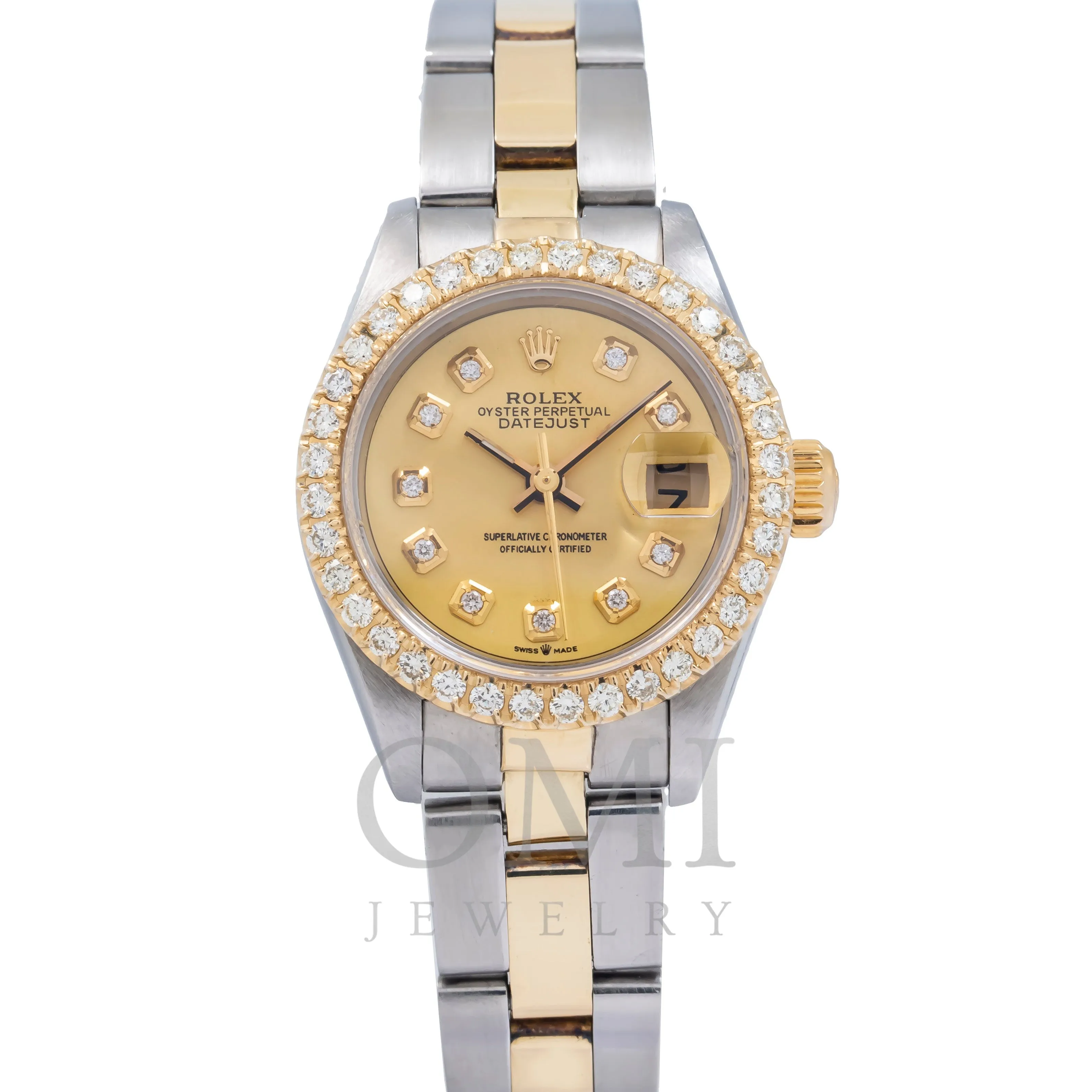 Rolex Datejust 69173 26MM Champagne Diamond Dial With Two Tone Bracelet