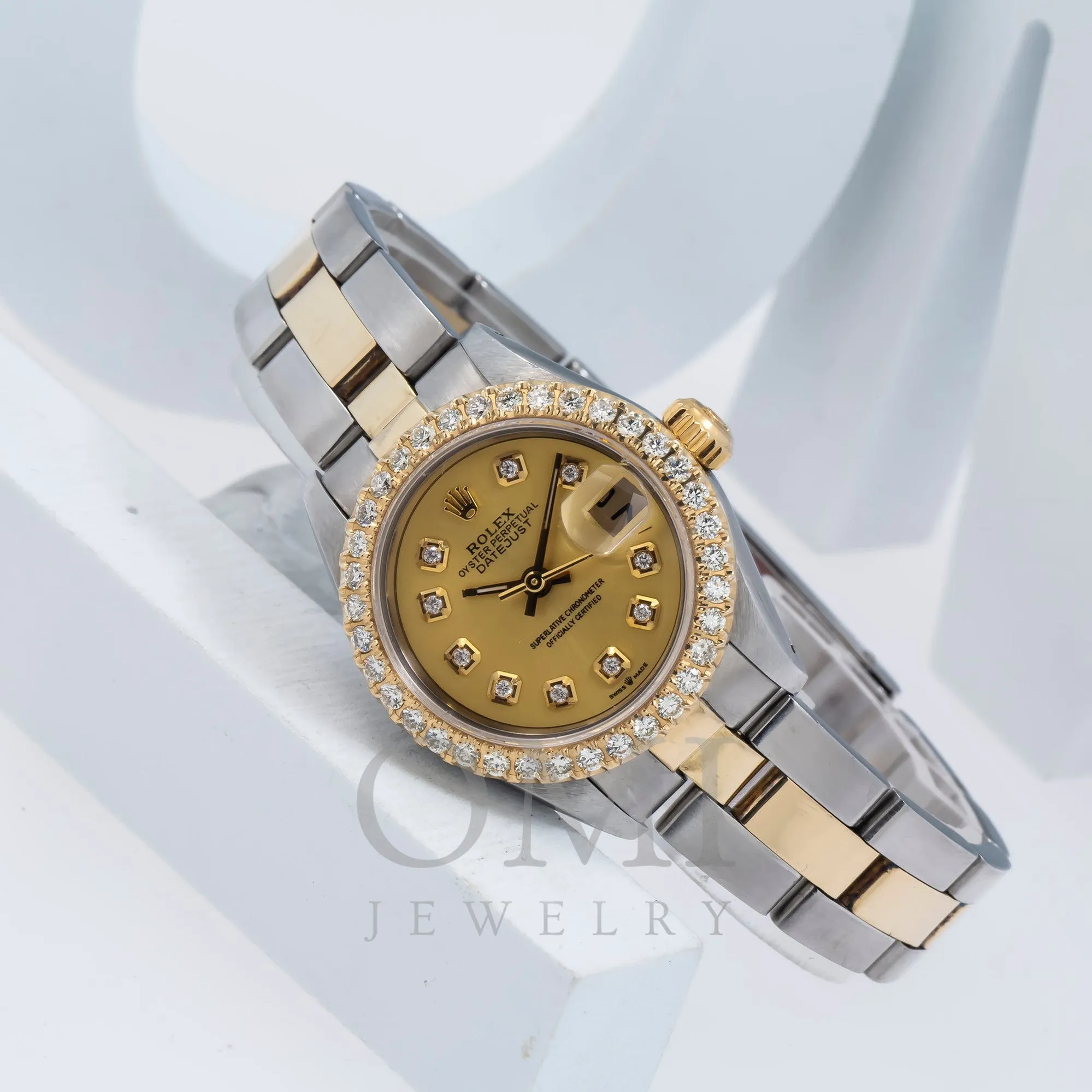 Rolex Datejust 69173 26MM Champagne Diamond Dial With Two Tone Bracelet