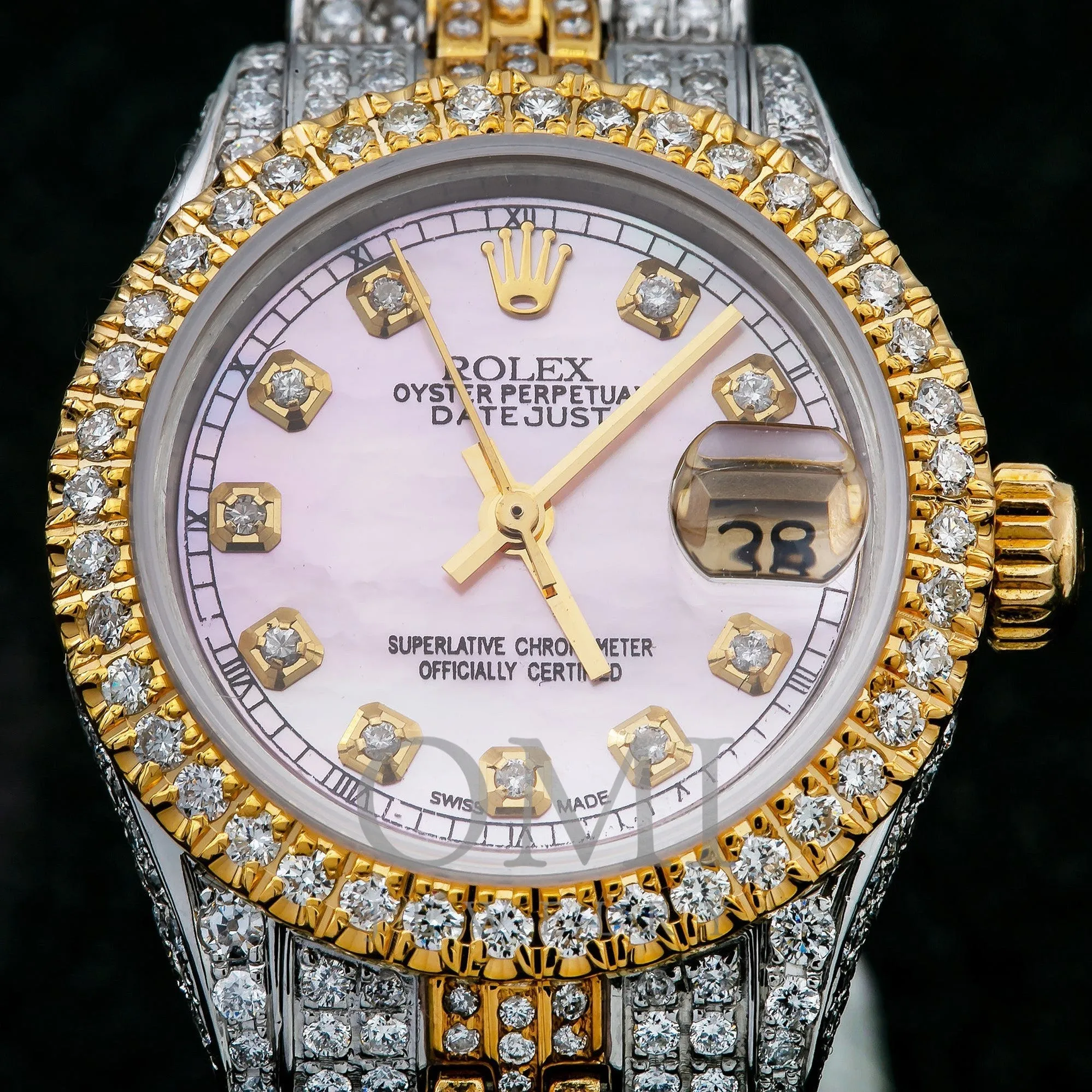 Rolex Lady-Datejust 6917 26MM Pink Diamond Dial With 5.75 CT Diamonds