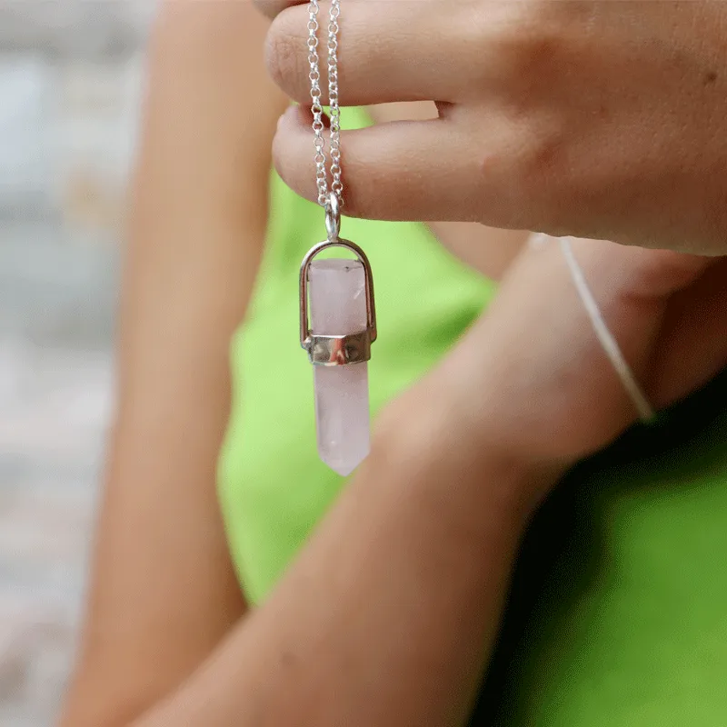 Rose Quartz Point Pendant