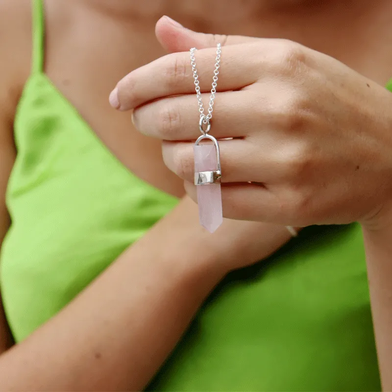 Rose Quartz Point Pendant