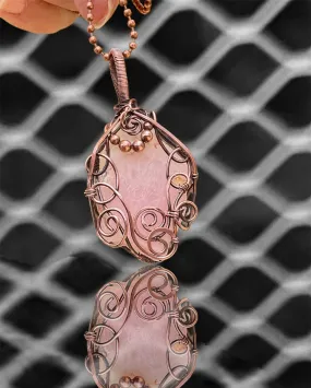 Rose Quartz Wire Wrapped Pendant